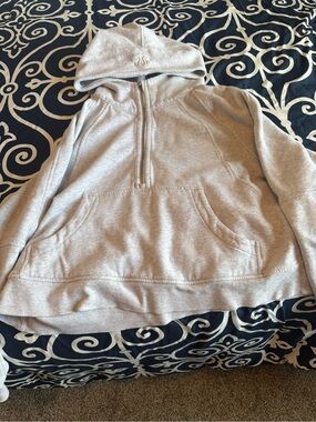 Lululemon Light Gray Half-Zip Hoodie